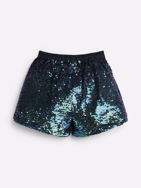 Sequined Slip-On Shorts