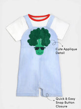 Broccoli Cotton Tee & Dungaree Set