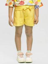 Lemon Knot Cotton Shorts