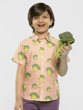 Broccoli Collared Cotton Shirt