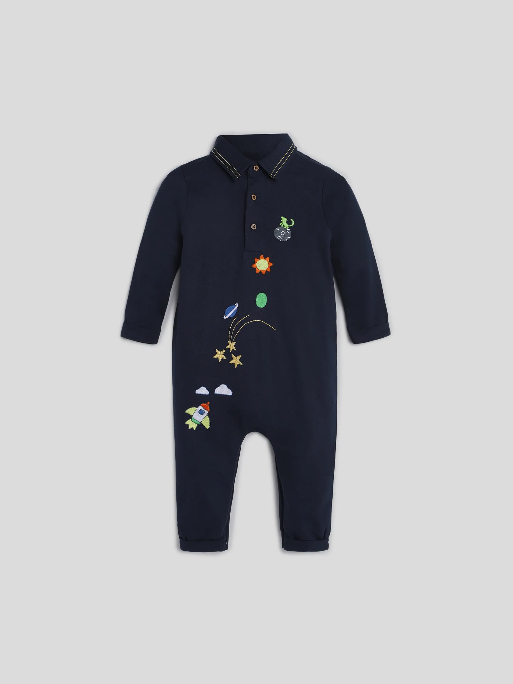 Navy Astronaut Polo Sleepsuit Somersault