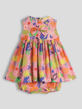 Flora Cotton A-Line Dress with Bloomers