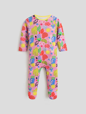 Flora Footed Cotton Sleepsuit