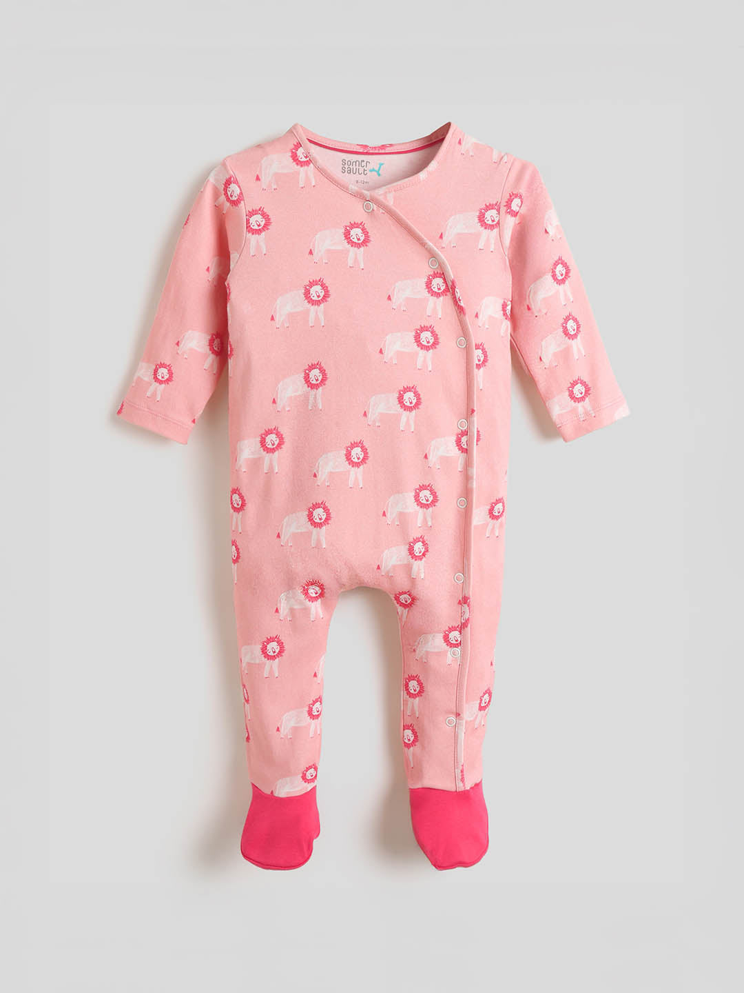 Sher Wrap Style Footed Cotton Sleepsuit