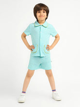 Mint Gingham Cotton Shirt & Shorts Pyjama Set