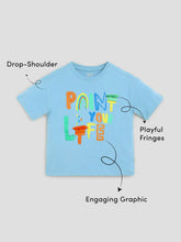 Paint Your Life Drop Shoulder Cotton Tee