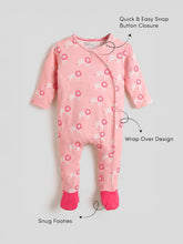 Sher Wrap Style Footed Cotton Sleepsuit