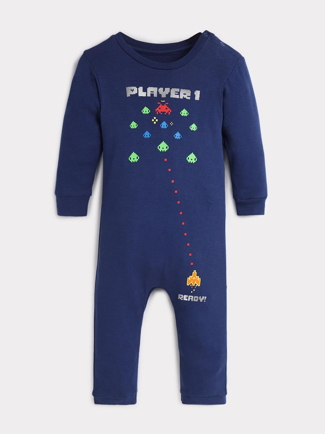 Ready To Play Printed Cotton Sleepsuit