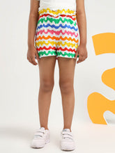 Zig Zag Line Cotton Shorts