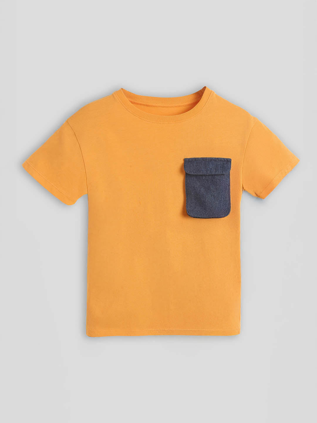 Tangerine Flap Pocket Cotton Tee