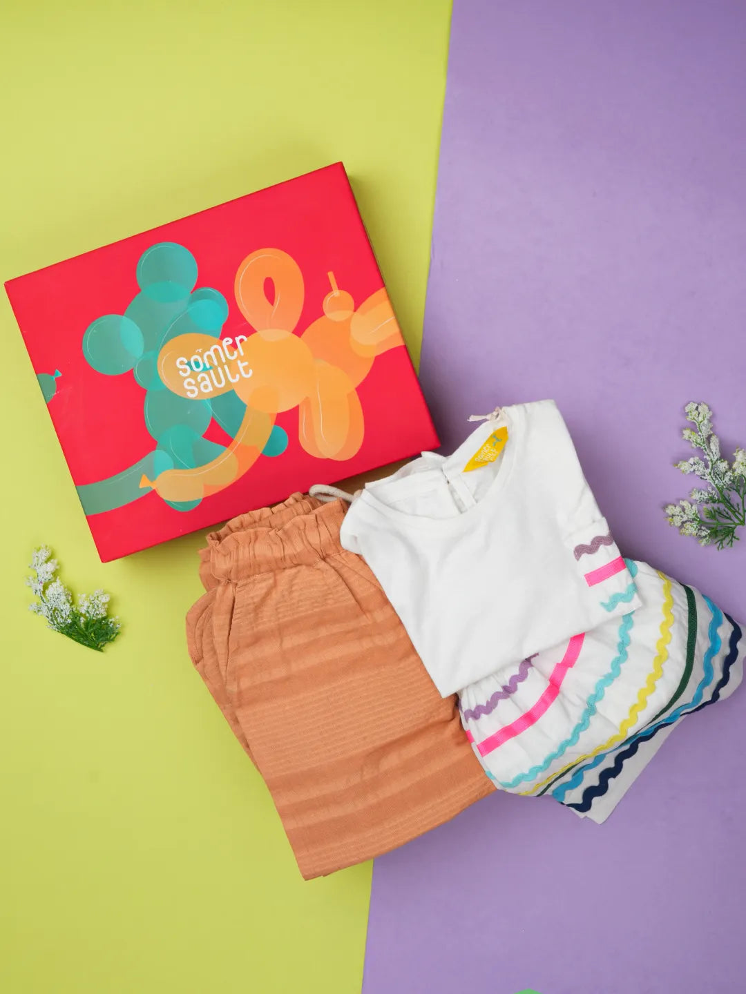 Girls Surprise Box - Set of a Camping Pants and A Skirt & Top