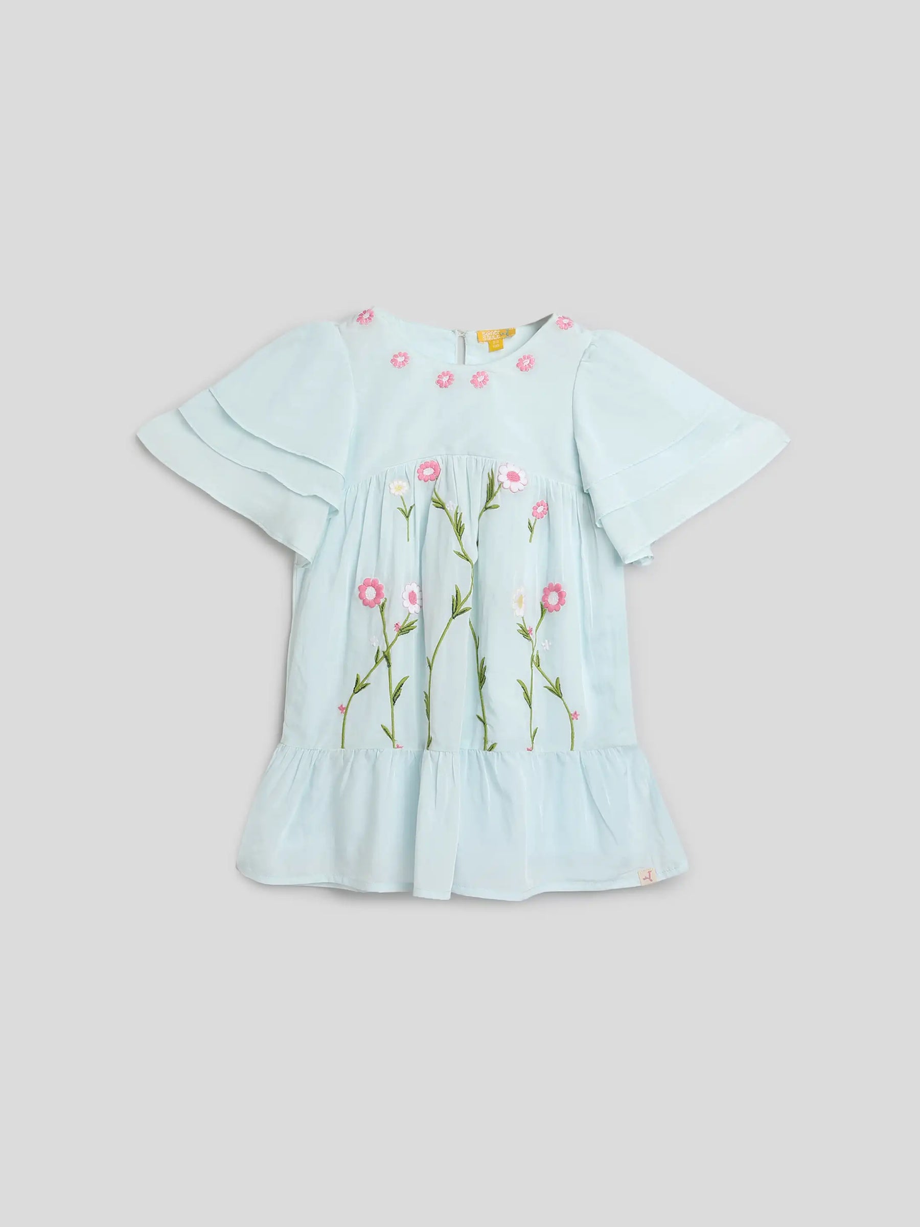 Embroidered Floral Dress Somersault