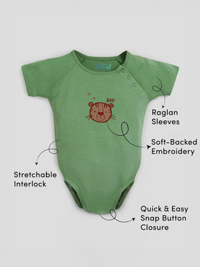 Roar Embroidered Cotton Bodysuit