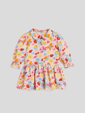 Printed Candy Wrapper Sleeves Dress Somersault