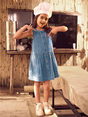 Kitchen Chef Cotton Denim A-Line Dress