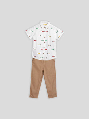 Embroidered Formal Shirt & Pants Set Somersault