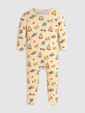 Master Builders Printed Cotton Sleepsuit