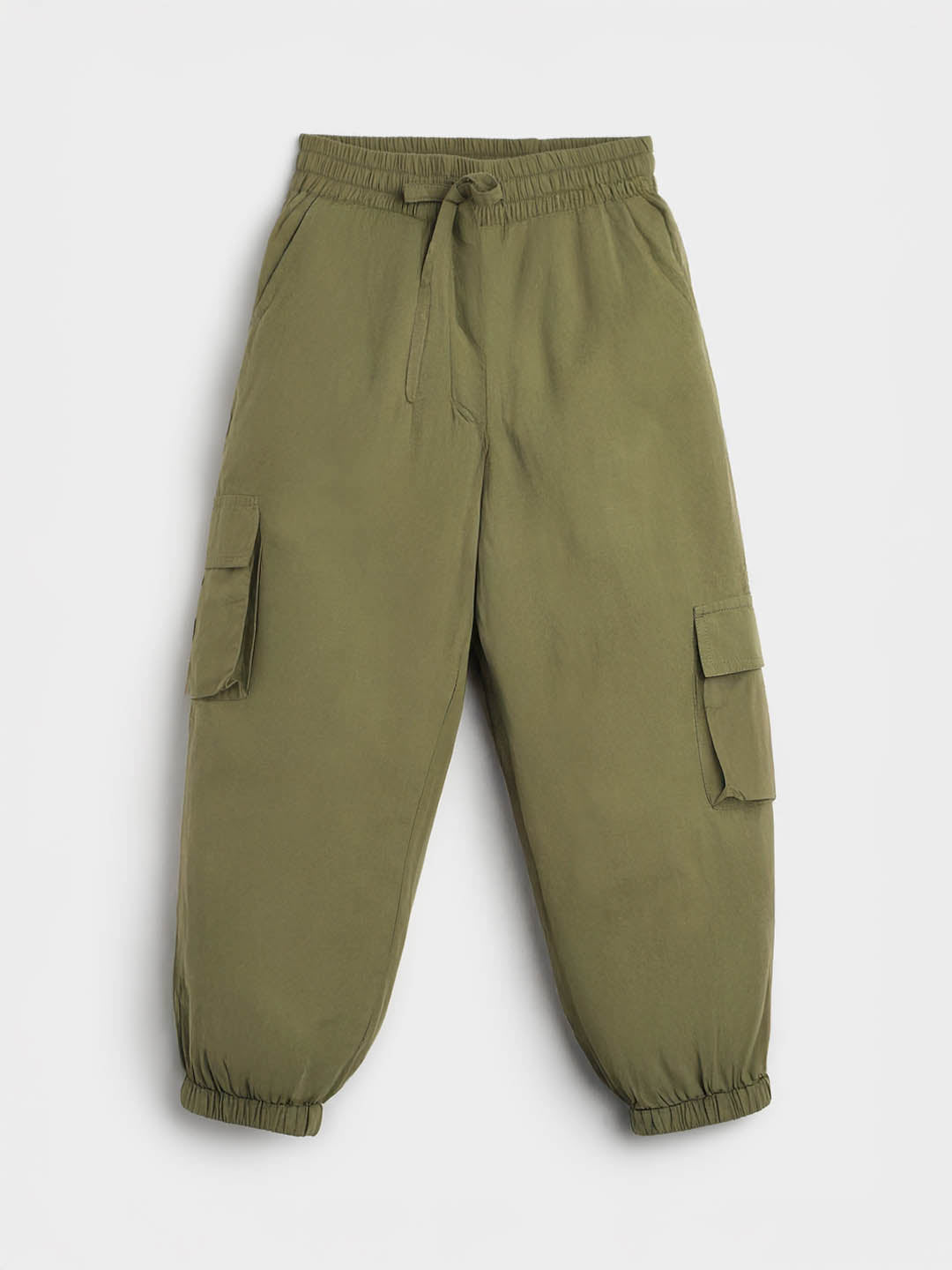 Timeless Olive Cotton Cargo Joggers