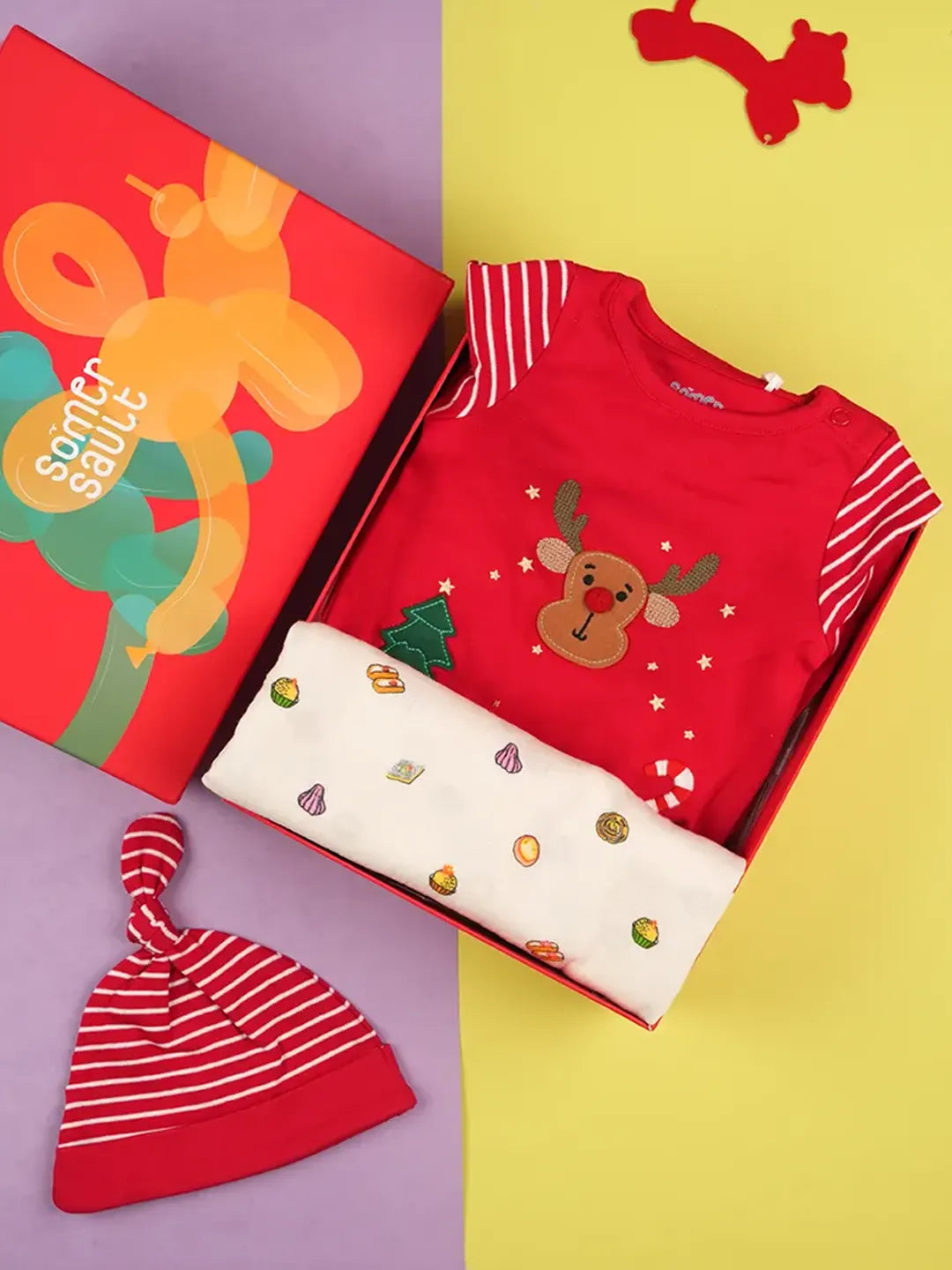 Kids Festive Surprise Box - Set of a Sleepsuit And a Swaddle