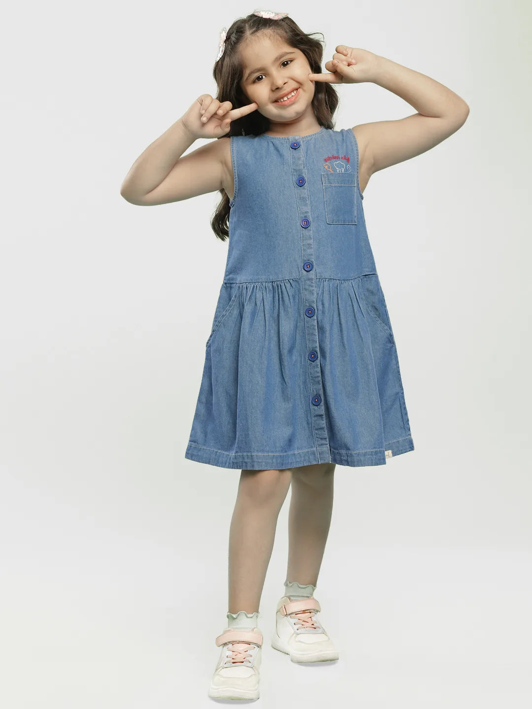 Kitchen Chef Cotton Denim A-Line Dress