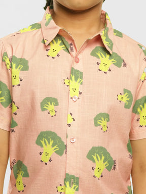 Broccoli Collared Cotton Shirt