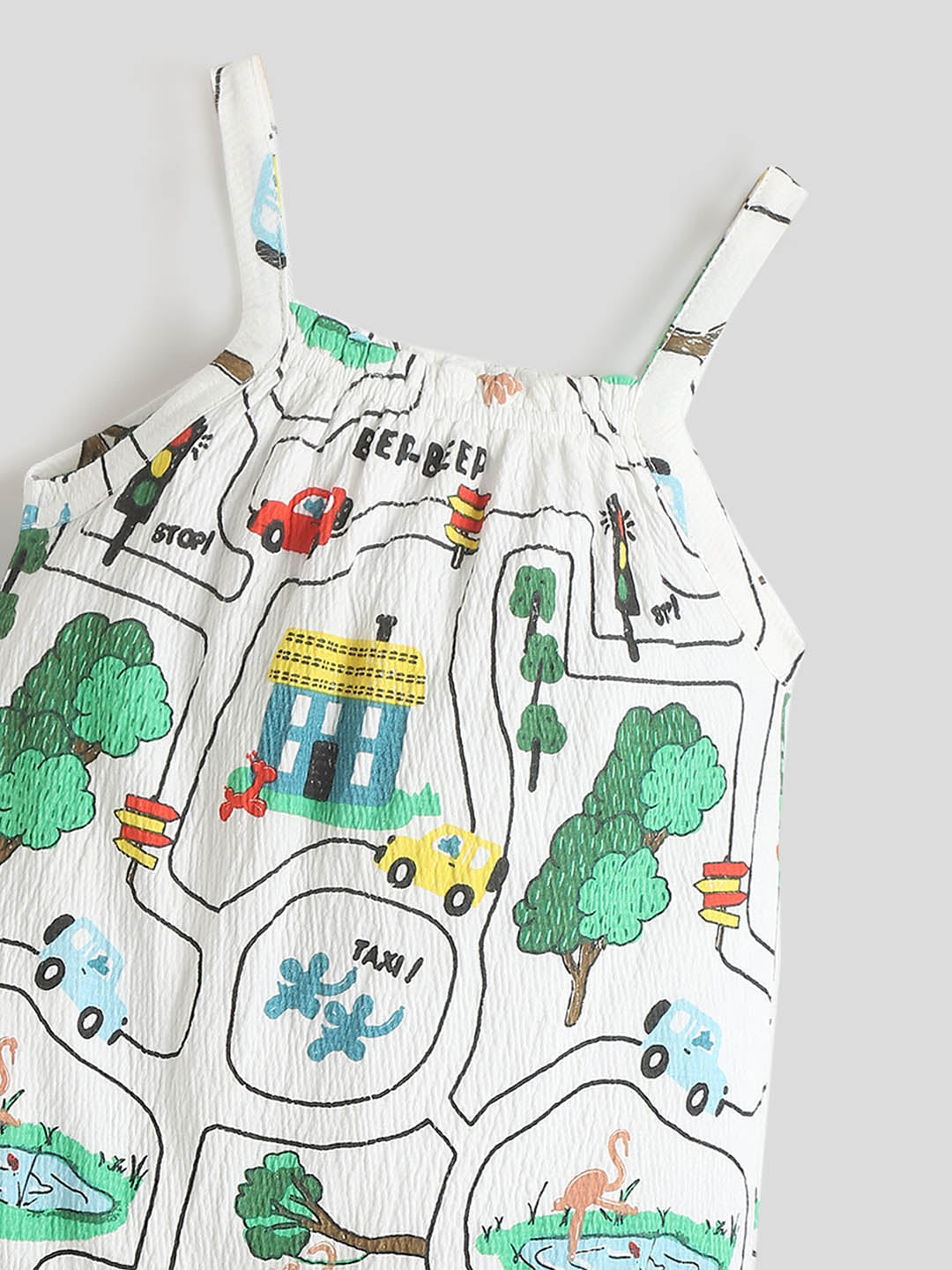 Beep Beep Cotton Romper