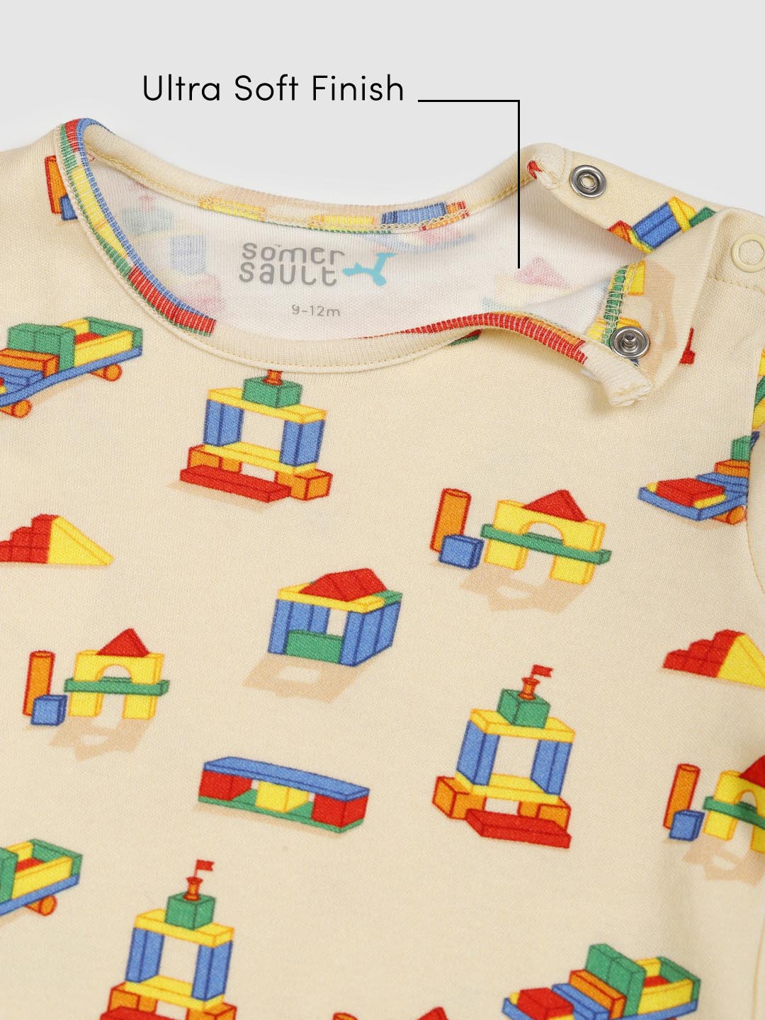 Master Builders Printed Cotton Sleepsuit