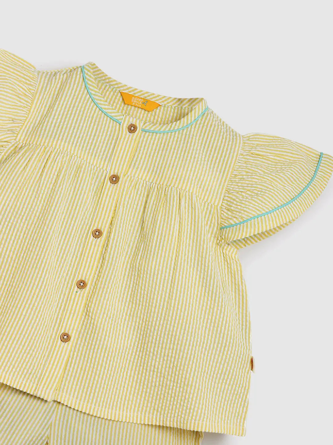 Buttercup Stripe Cotton Top & Pants Pyjama Set