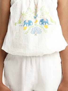 Flora Fauna Cotton Top & Shorts Set