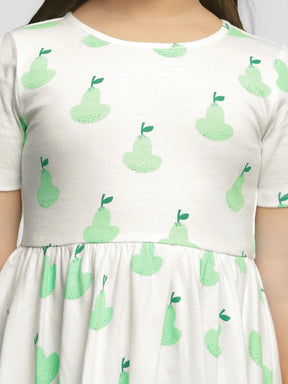 Pear Goodness Cotton A-Line Dress