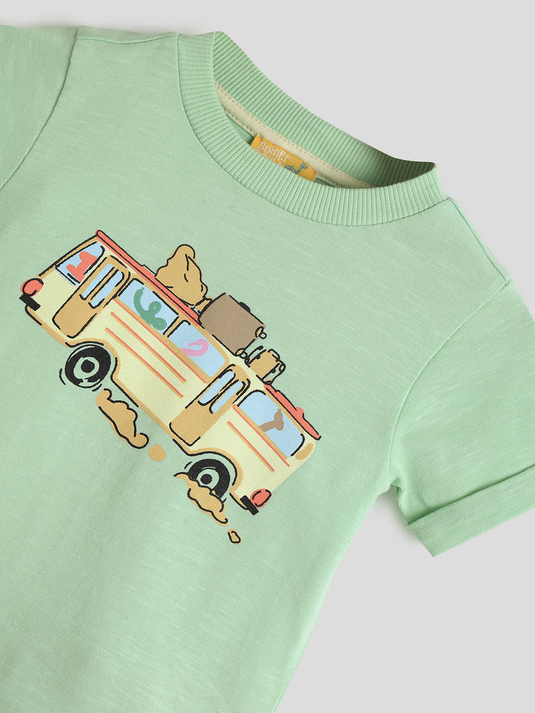 Bus Ride Cotton Tee & Shorts Set