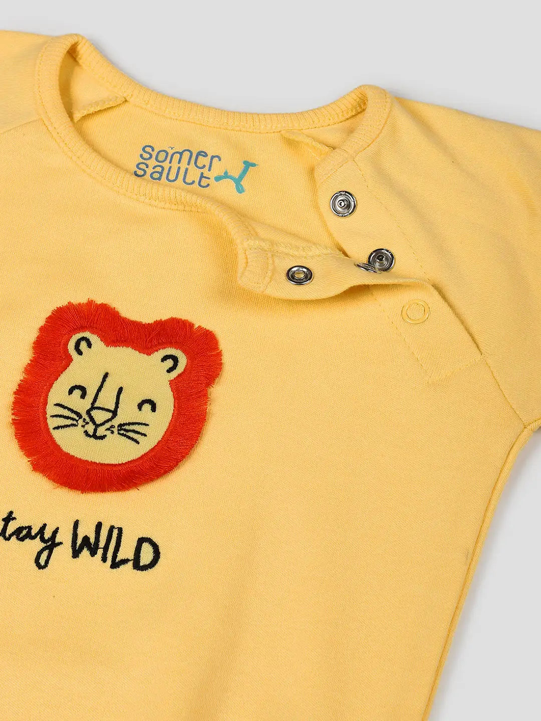 Stay Wild Embroidered Cotton Bodysuit