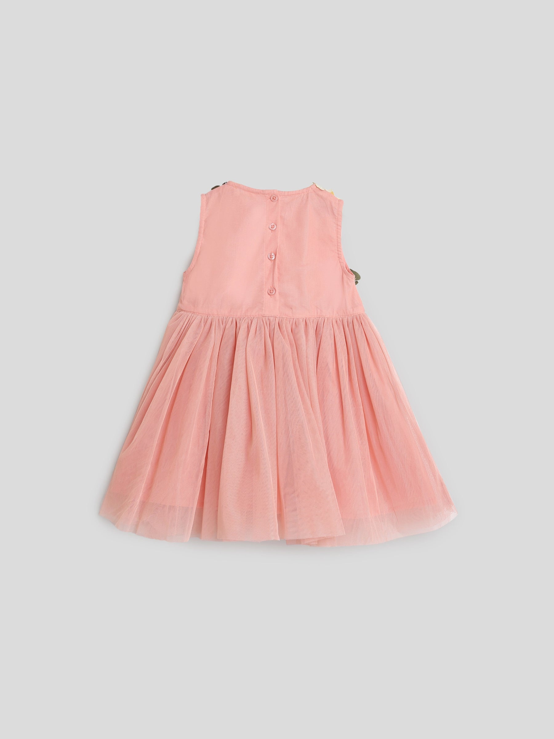 Pink Floral Tulle Dress Somersault