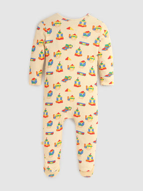 Master Builders Printed Cotton Sleepsuit