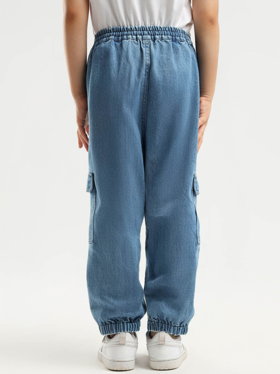 Relaxed Cotton Denim Joggers