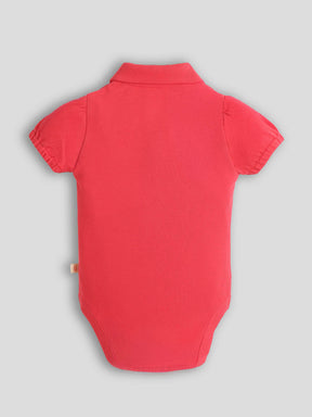 Raspberry Polo Cotton Bodysuit