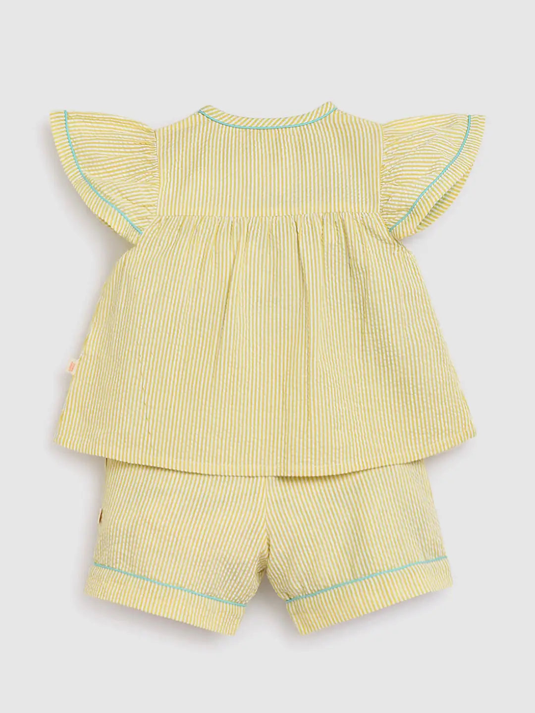 Buttercup Stripe Cotton Top & Shorts Pyjama Set