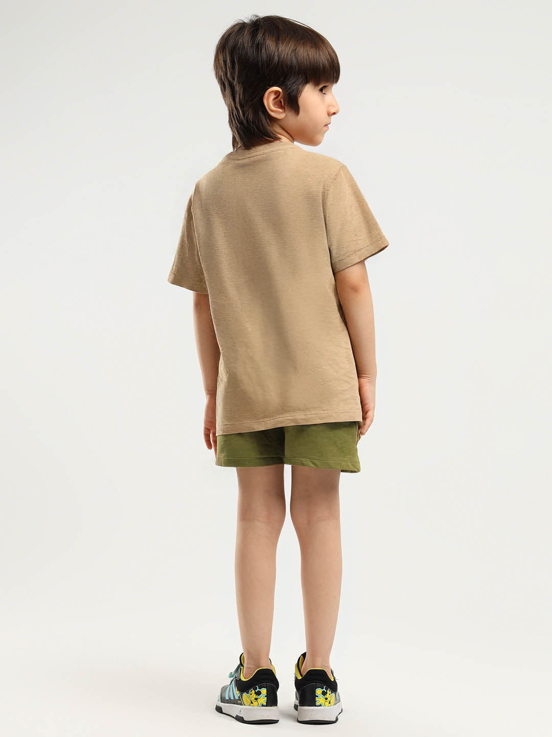 Safari Embroidered Cotton Tee & Shorts Set