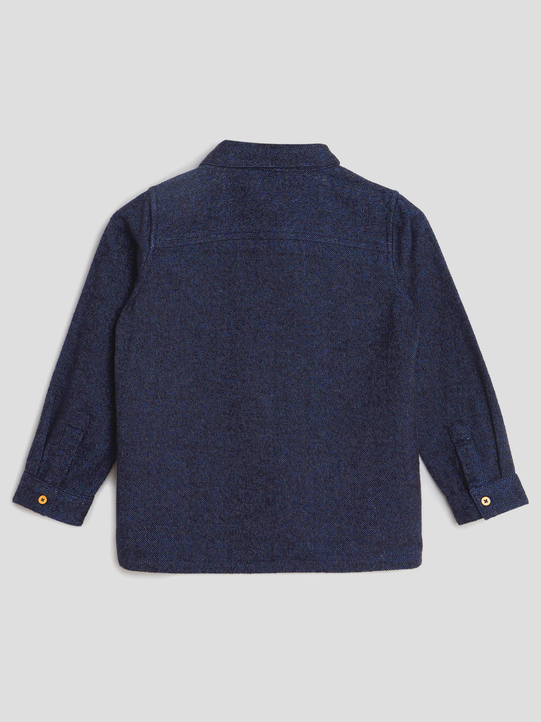 Embroidered Navy Shacket