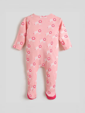 Sher Wrap Style Footed Cotton Sleepsuit