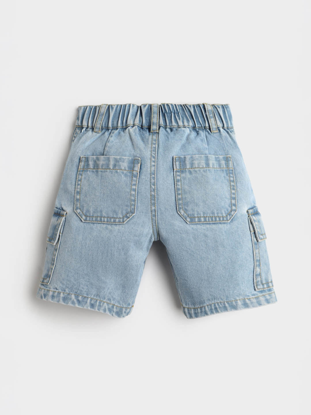 Vintage Washed Cotton Denim Shorts