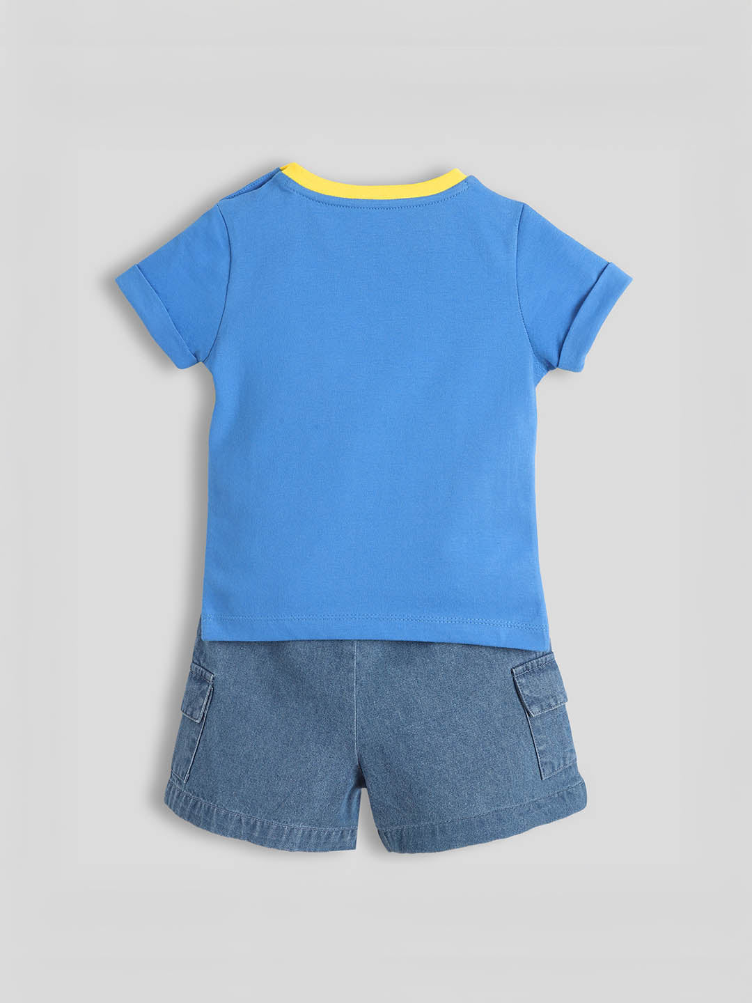 Happy Cotton Tee & Denim Shorts Set