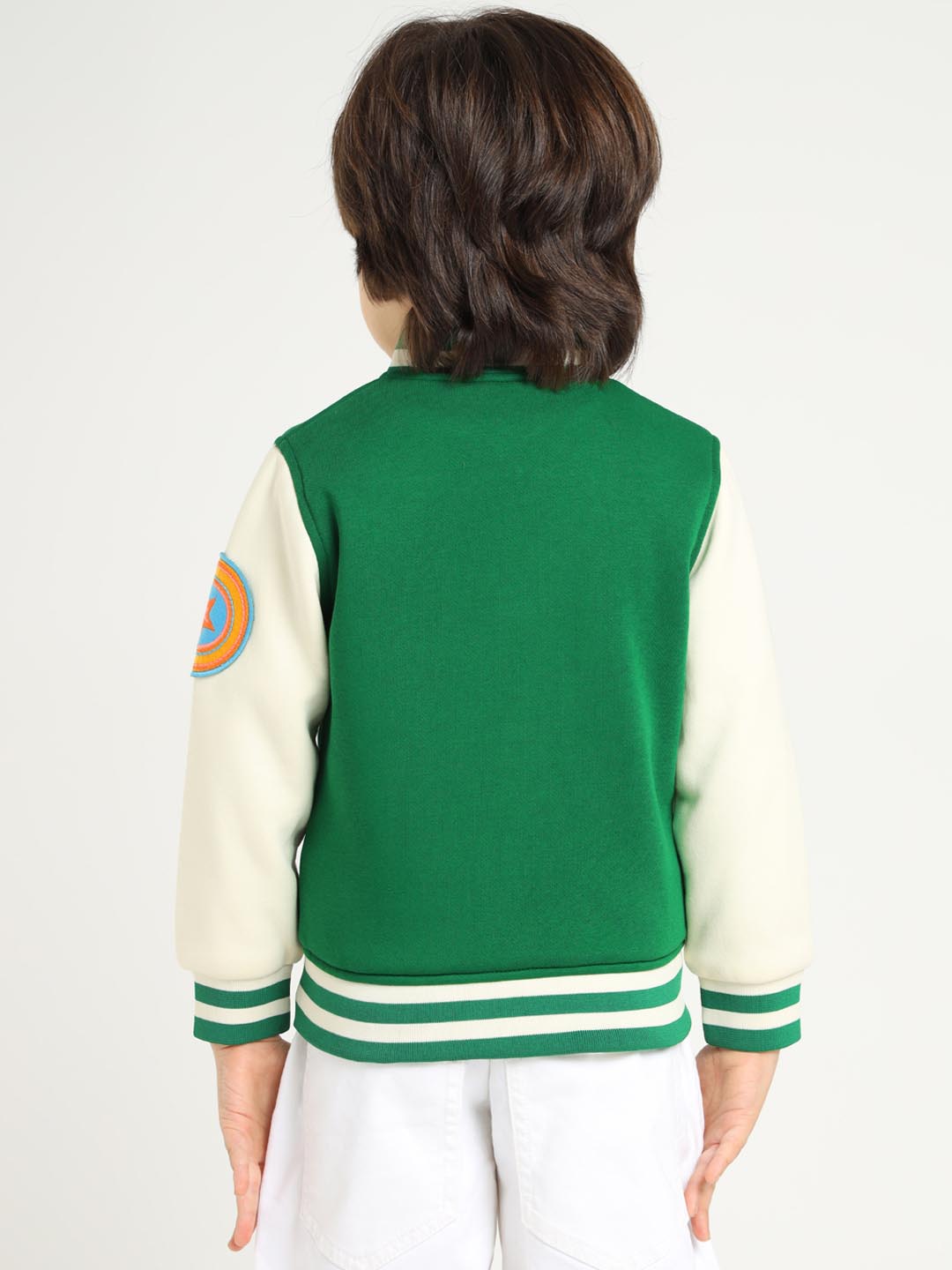 Green Champion Embroidered Varsity Jacket