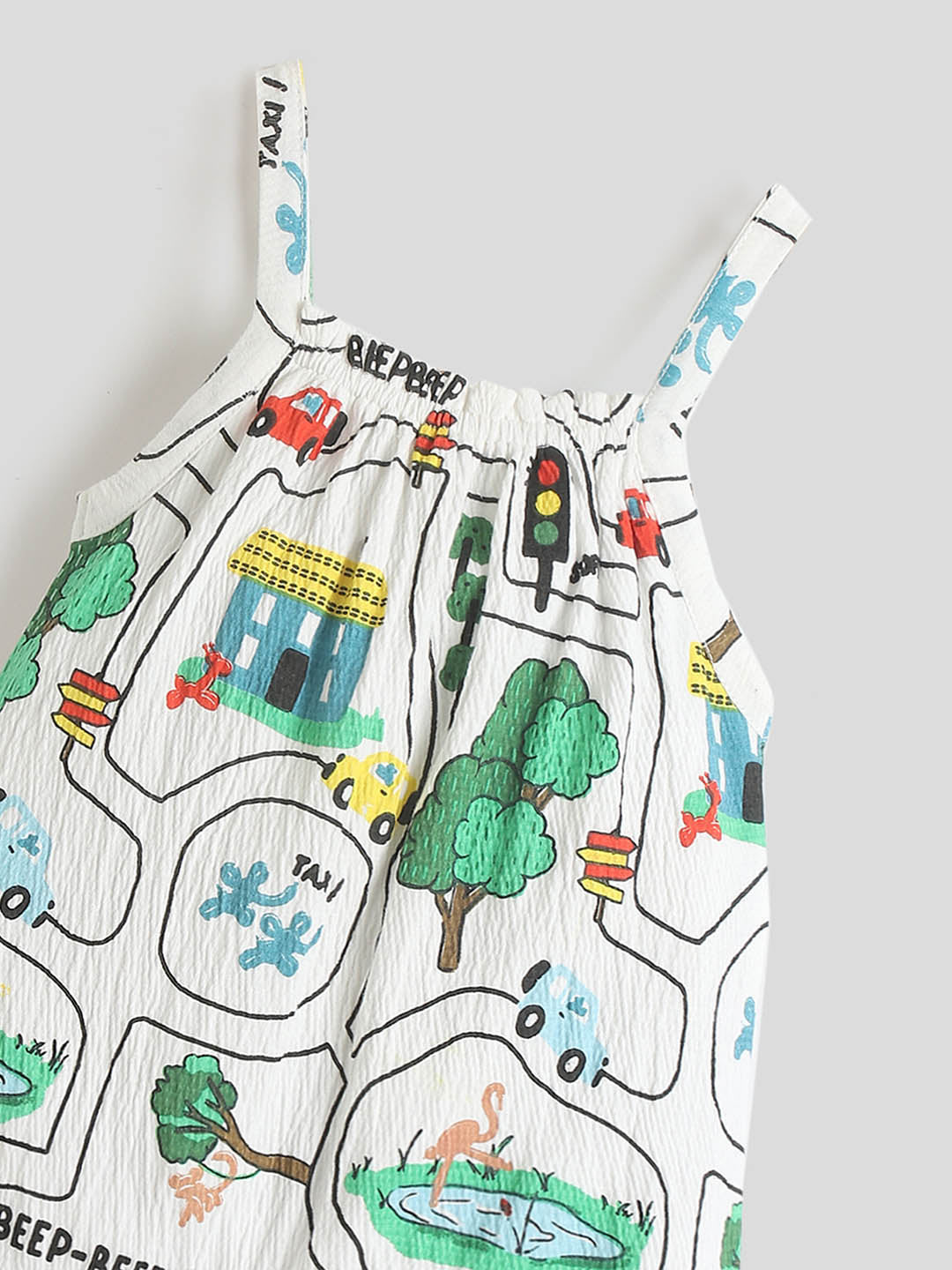 Beep Beep Cotton Romper