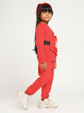 Red Fanny Bag Sweat & Joggers Set