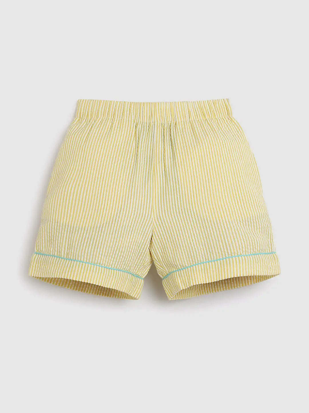 Buttercup Stripe Cotton Top & Shorts Pyjama Set