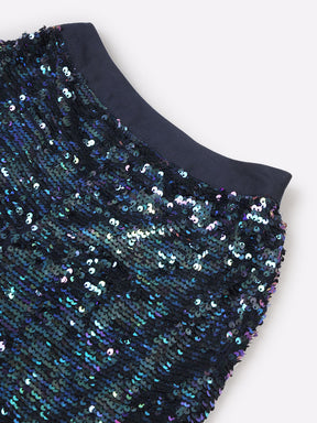 Sequined Slip-On Shorts