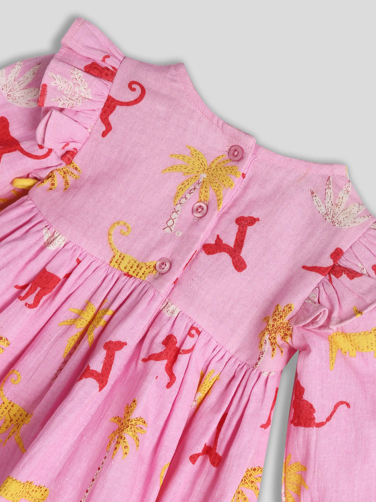 Pink Printed Panchatantra Dress Somersault