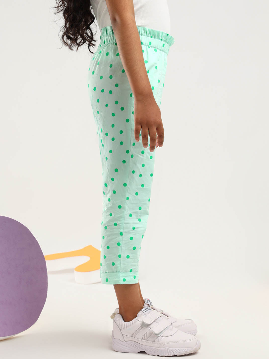 Polka Dots Cotton Trousers