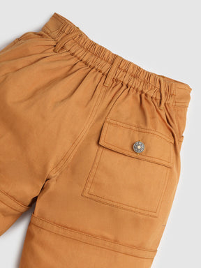 Brown Cotton Twill Pants